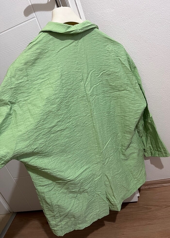 Standart beden keten görünümlü blazer - Görsel 3