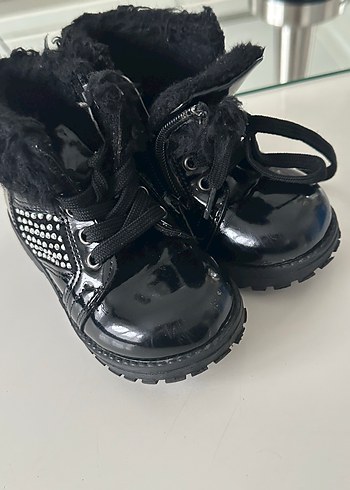 Kız Çocuk Siyah  Kürklü Bot - Görsel 3