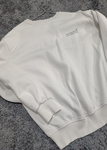 s Beden Mavi Beyaz Kadın Sweatshirt