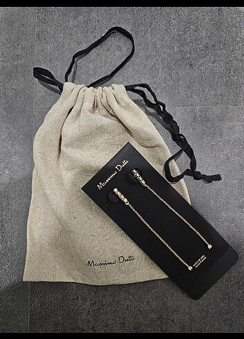 Beden Massimo Dutti Parlak Taşlı Sallantılı Küpe