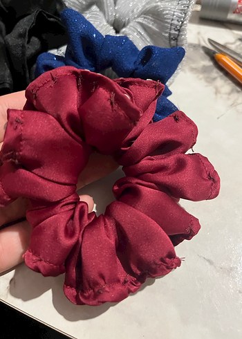 Boncuklu Çok Renkli İpek Toka Seti - Görsel 3