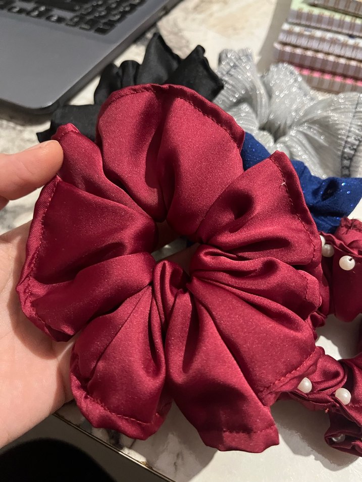 Boncuklu Çok Renkli İpek Toka Seti - Görsel 4