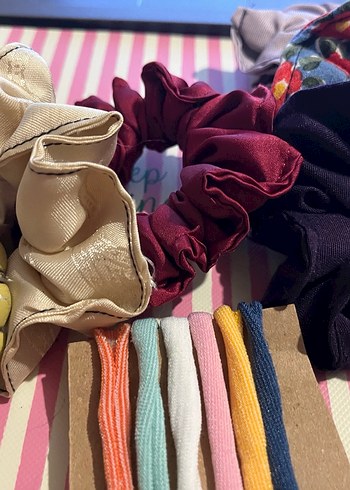 Renkli Bohem Kadın Saç Tokaları ve Lastikler - Görsel 4