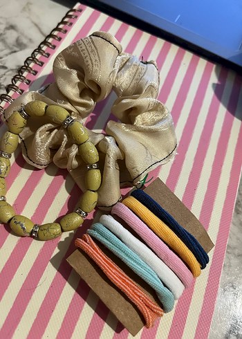 Renkli Bohem Kadın Saç Tokaları ve Lastikler - Görsel 2