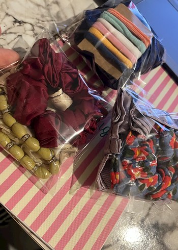 Renkli Bohem Kadın Saç Tokaları ve Lastikler - Görsel 9