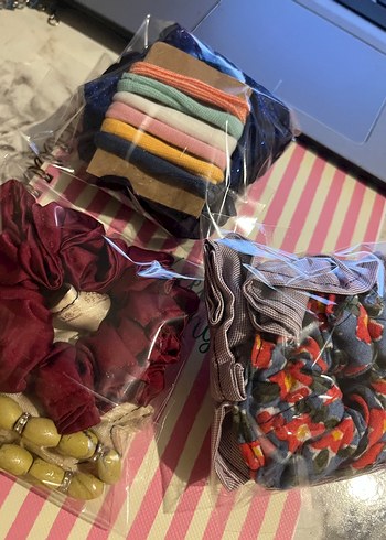 Renkli Bohem Kadın Saç Tokaları ve Lastikler - Görsel 8