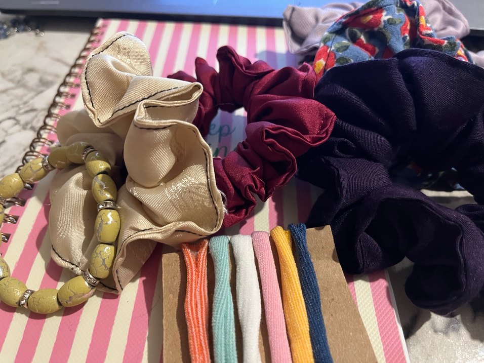 Renkli Bohem Kadın Saç Tokaları ve Lastikler - Görsel 4