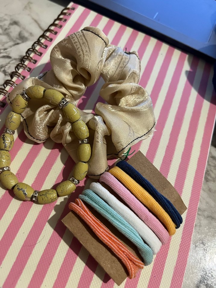 Renkli Bohem Kadın Saç Tokaları ve Lastikler - Görsel 2