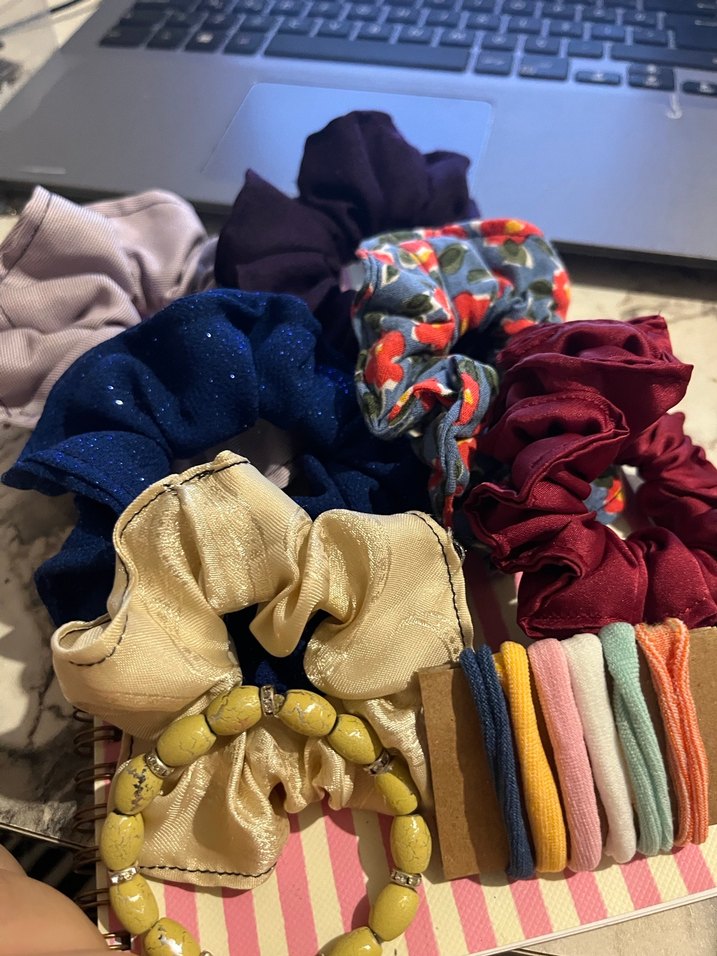 Renkli Bohem Kadın Saç Tokaları ve Lastikler - Görsel 5