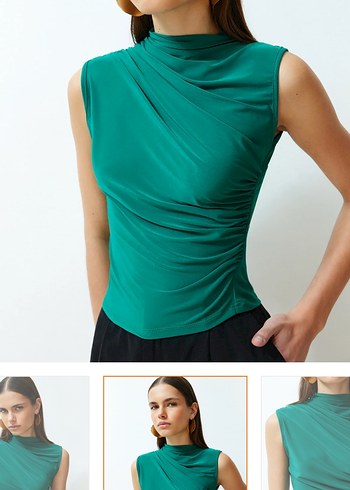 Sıfır kollu Bluz - Görsel 2