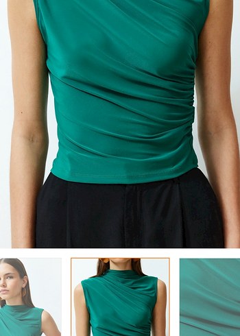 Sıfır kollu Bluz - Görsel 3