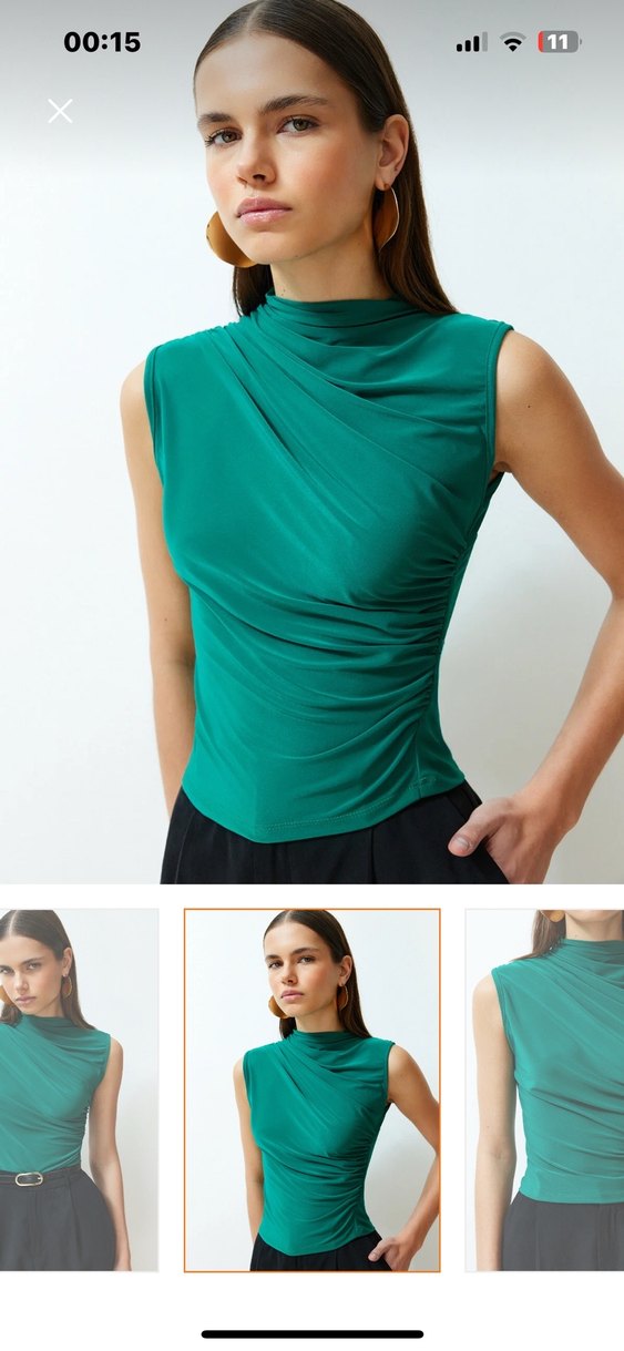 Sıfır kollu Bluz - Görsel 2