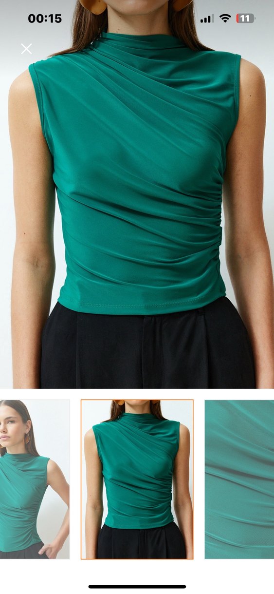 Sıfır kollu Bluz - Görsel 3