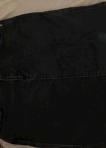 Kadın Siyah Midi Kot Etek - Görsel 2