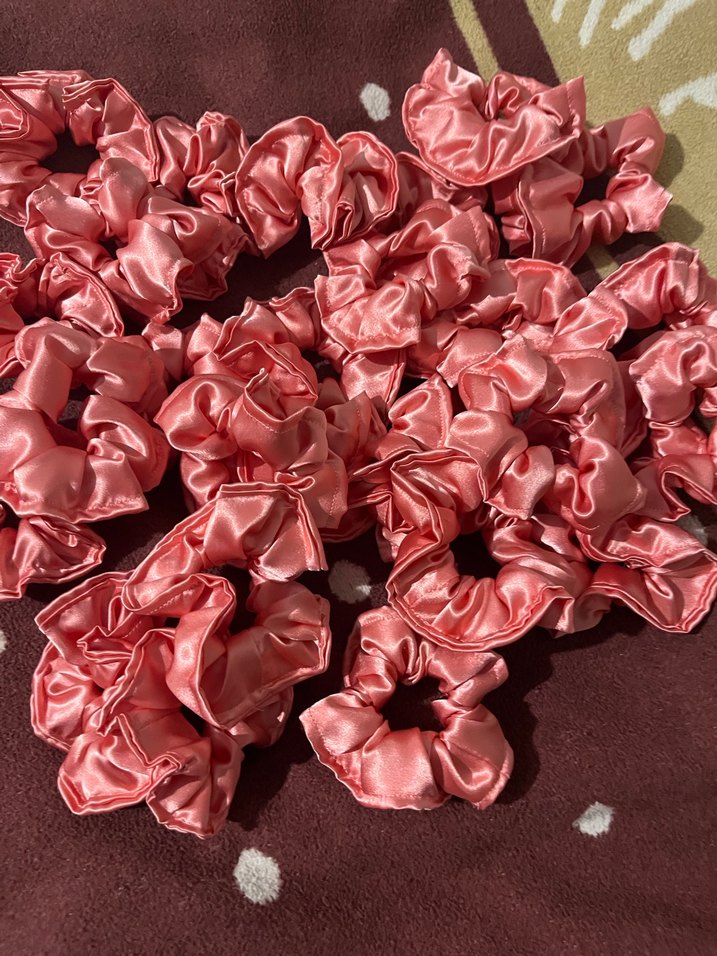 Pembe Saten Fırfırlı Saç Tokası - Görsel 5