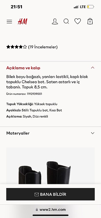 38 Beden siyah Renk Hm topuklu bot