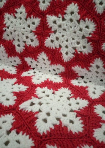 El örgüsü Kırmızı Çocuk Battaniyesi - Görsel 2