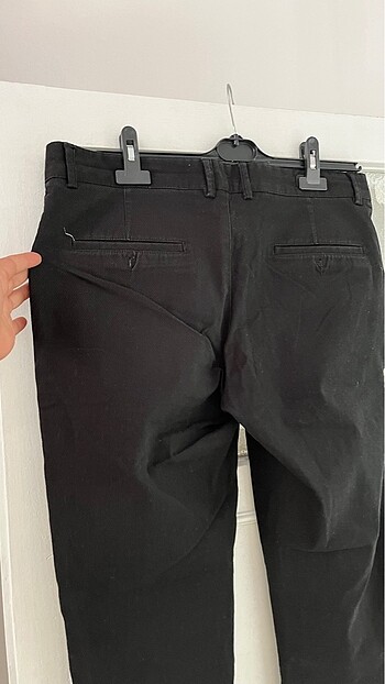 44 Beden siyah Renk Keten pantolon