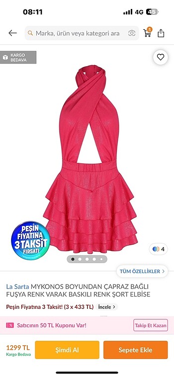 xs Beden Mini elbise