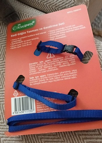 Gri Kedi Göğüs Tasması ve Gezdirme Seti - Görsel 6