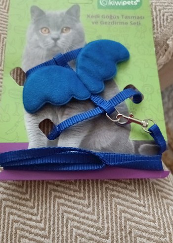 Gri Kedi Göğüs Tasması ve Gezdirme Seti - Görsel 3