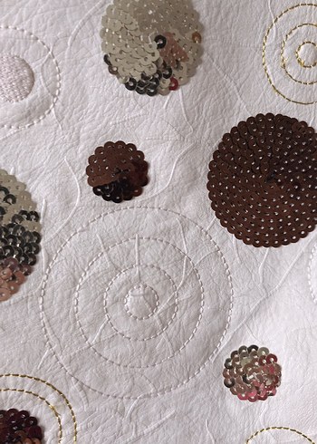 İşlemeli Beyaz Modern Masa Örtüsü ranır - Görsel 8