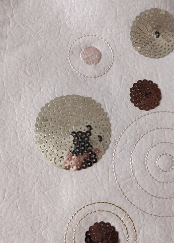 İşlemeli Beyaz Modern Masa Örtüsü.ranır - Görsel 6