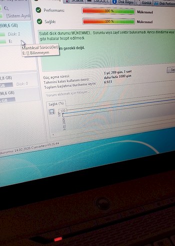 HGST 750GB LAPTOP HARDDİSKİ SAĞLIK 100 - Görsel 3