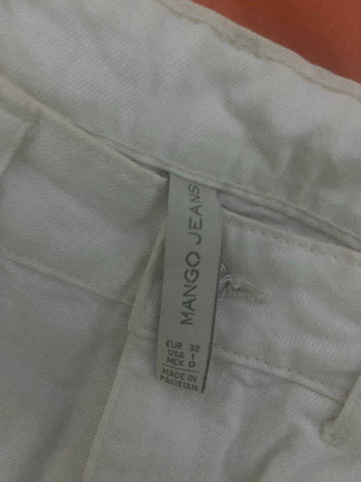 Kadın Beyaz Mini Kot Şort - Görsel 3