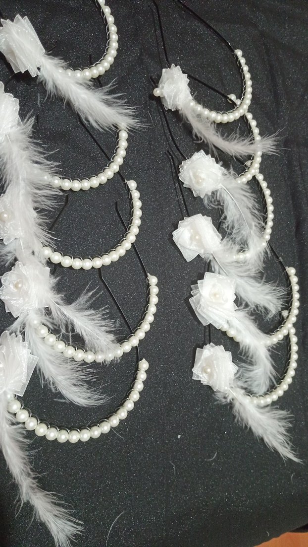 nedime tacı Beyaz Saç Bantları 10adet fiyatı - Görsel 4