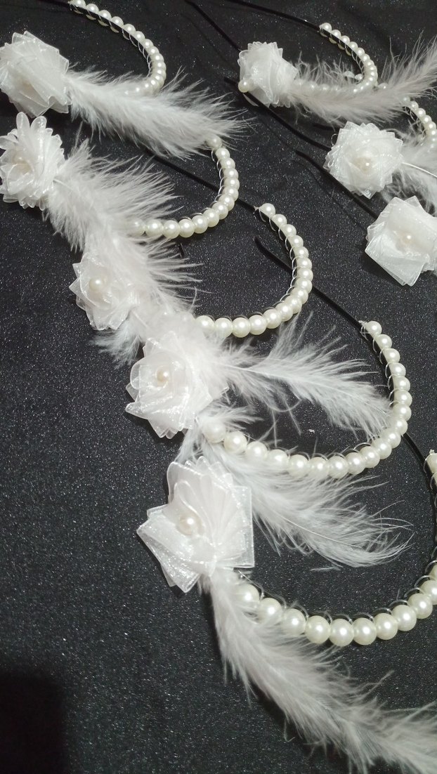 nedime tacı Beyaz Saç Bantları 10adet fiyatı - Görsel 2