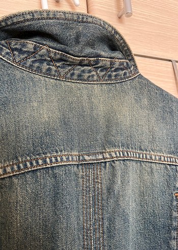 38 Beden Düğmeli Mavi Kadın Denim Ceket