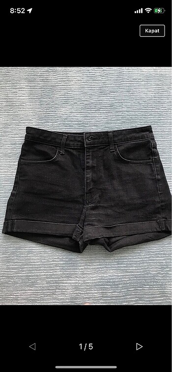 HM denim Siyah şort