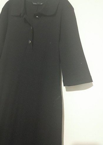 Siyah  polo yaka  elbise - Görsel 3