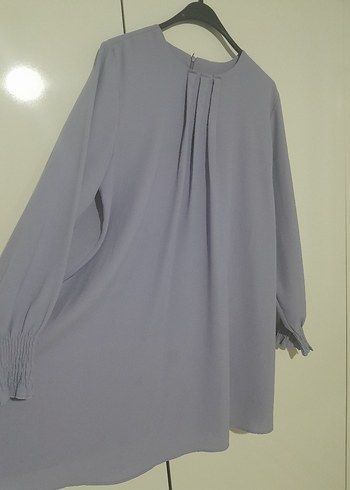 Gri Uzun Kollu Kadın Tunik - Görsel 2