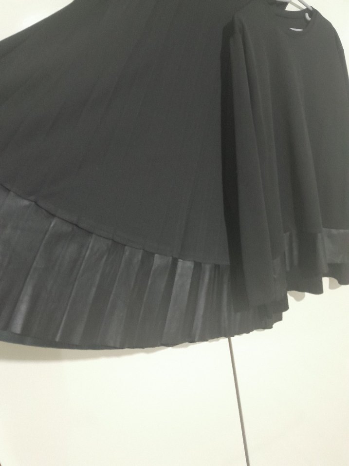 Siyah Pilili Mini Gotik Etek - Görsel 4