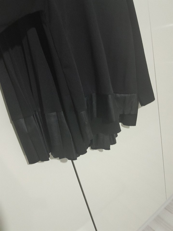 Siyah Pilili Mini Gotik Etek - Görsel 2