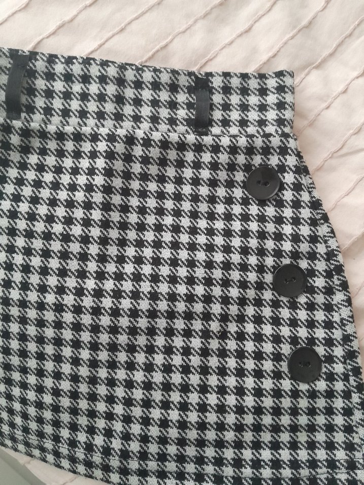 kaz ayağı desenli kız çocuk etek - Görsel 2