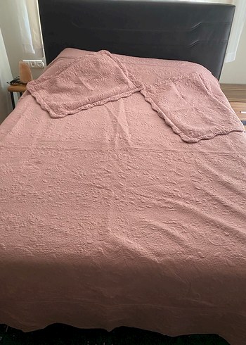 Pembe Pastel Düz Yatak Örtüsü - Görsel 7