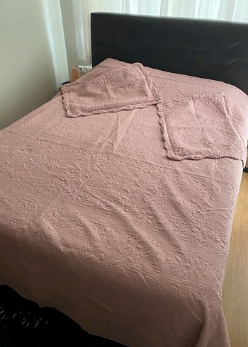 Pembe Pastel Düz Yatak Örtüsü - Görsel 8