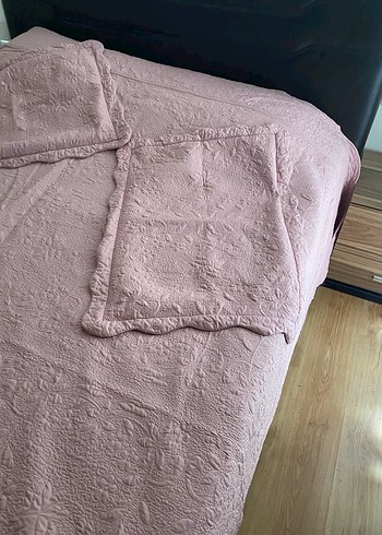 Pembe Pastel Düz Yatak Örtüsü - Görsel 9