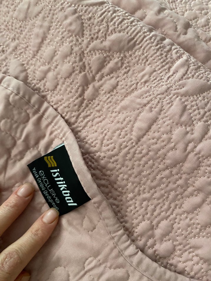 Pembe Pastel Düz Yatak Örtüsü - Görsel 4