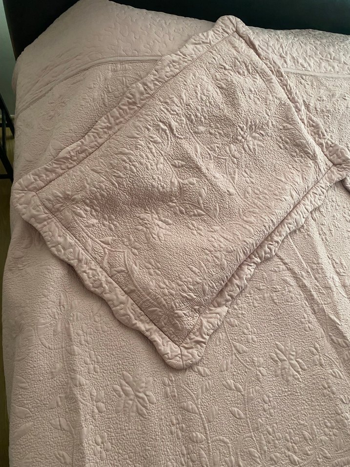 Pembe Pastel Düz Yatak Örtüsü - Görsel 3