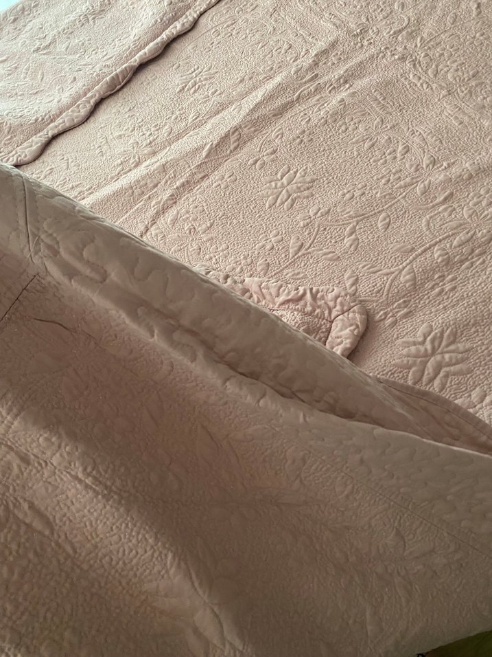 Pembe Pastel Düz Yatak Örtüsü - Görsel 5