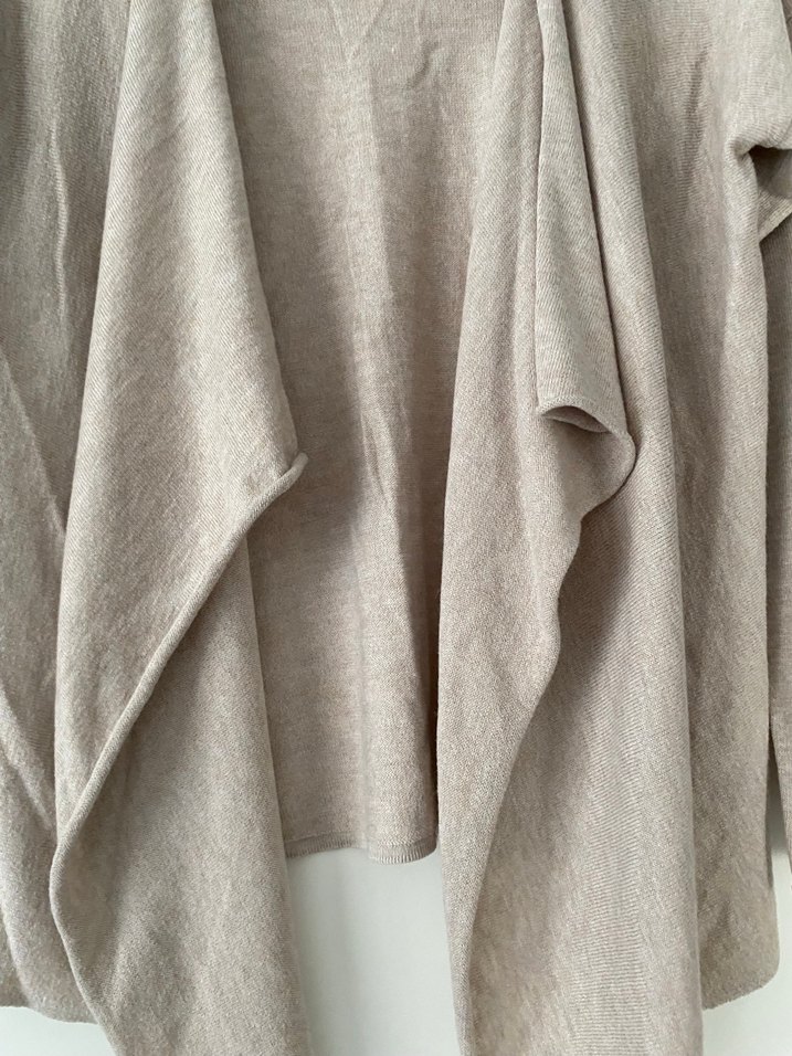 Bej Kadın  Salaş Midi Hırka - Görsel 5