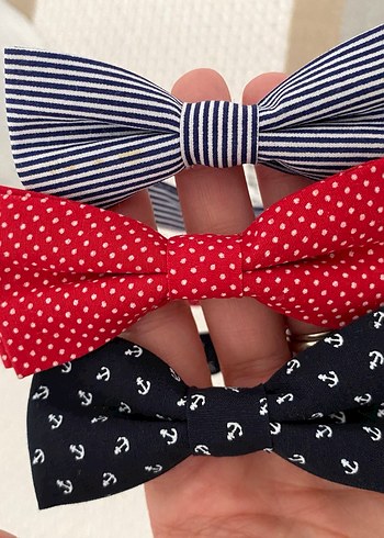 Çocuklar için Üçlü Desenli Papyon Seti - Görsel 7