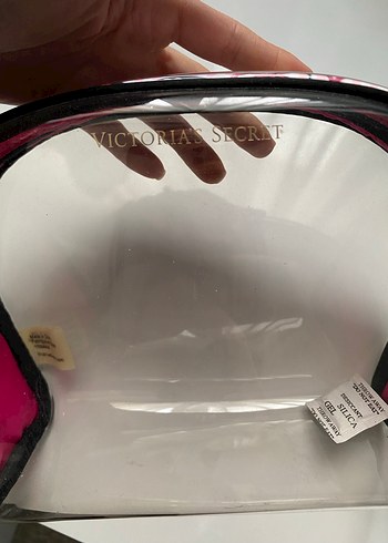 Victoria's Secret Pembe Şeffaf Makyaj Çantası - Görsel 5