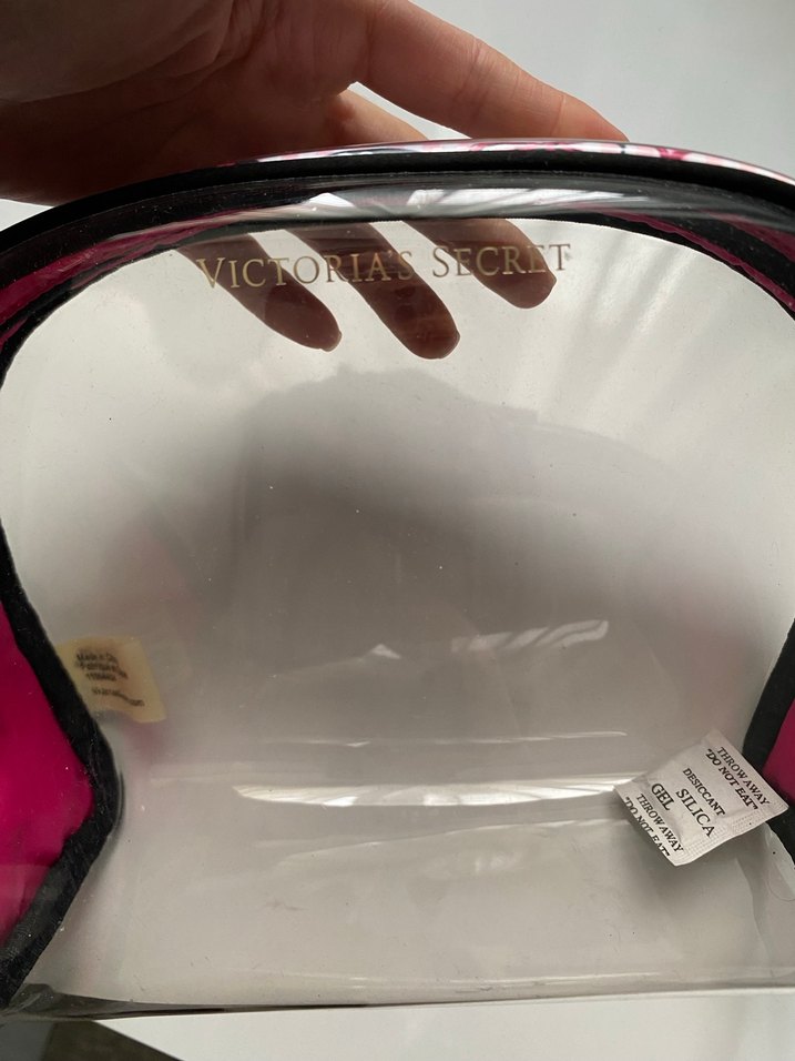 Victoria's Secret Pembe Şeffaf Makyaj Çantası - Görsel 5