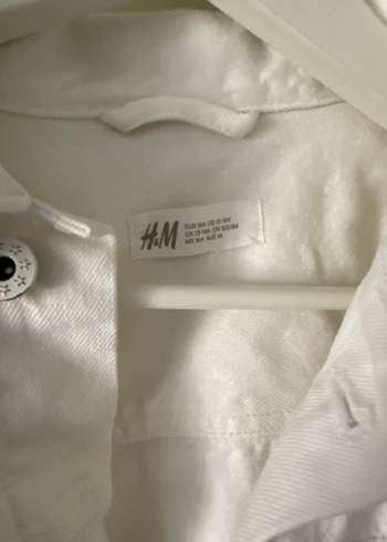 Nakışlı Beyaz kız çocuk Denim Ceket - Görsel 5