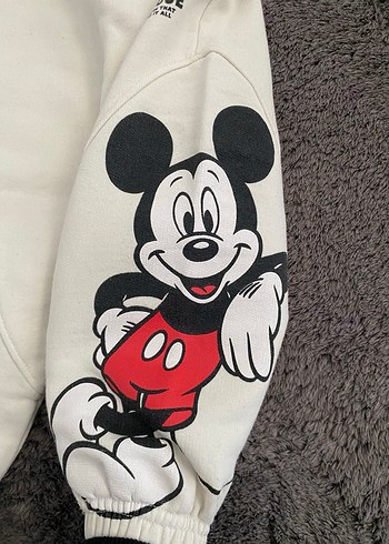 Beyaz Mickey Mouse Baskılı Erkek Eşofman Altı - Görsel 7